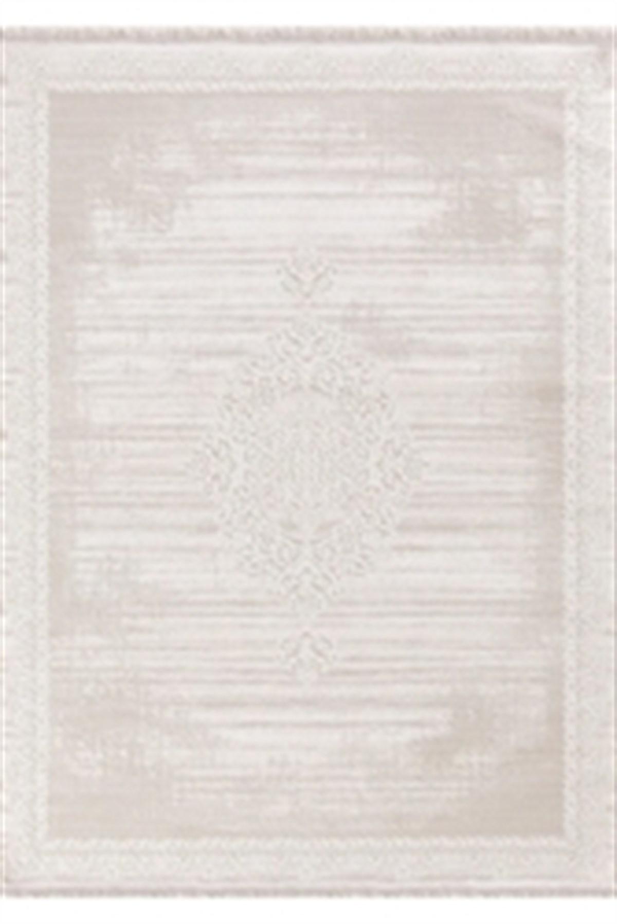 Merinos Rodin 19770 Vizon 8 mm Akrilik Toz Tutmaz Yıkanabilir Kalın Kaymaz Dikdörtgen Makine Dokuma Salon Halısı 80x300 cm