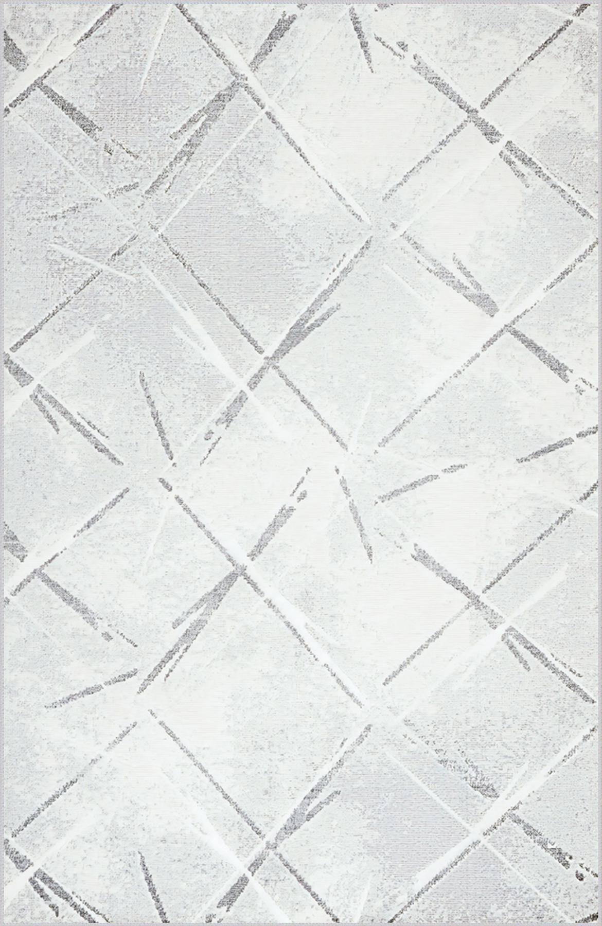Rovigo Home RVG0762 Gri 8 mm Polyester Antibakteriyel-Leke Tutmaz-Toz Tutmaz Yıkanabilir İnce Kaymaz Dot Taban Dikdörtgen Makine Dokuma Salon Halısı 180x300 cm
