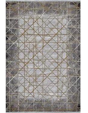 Royal Halı ELITE QE05B Gri 9 mm Polyester Toz Tutmaz Yıkanabilir İnce Kaymaz Lateks Taban Dikdörtgen Makine Dokuma Salon Halısı 100x150 cm