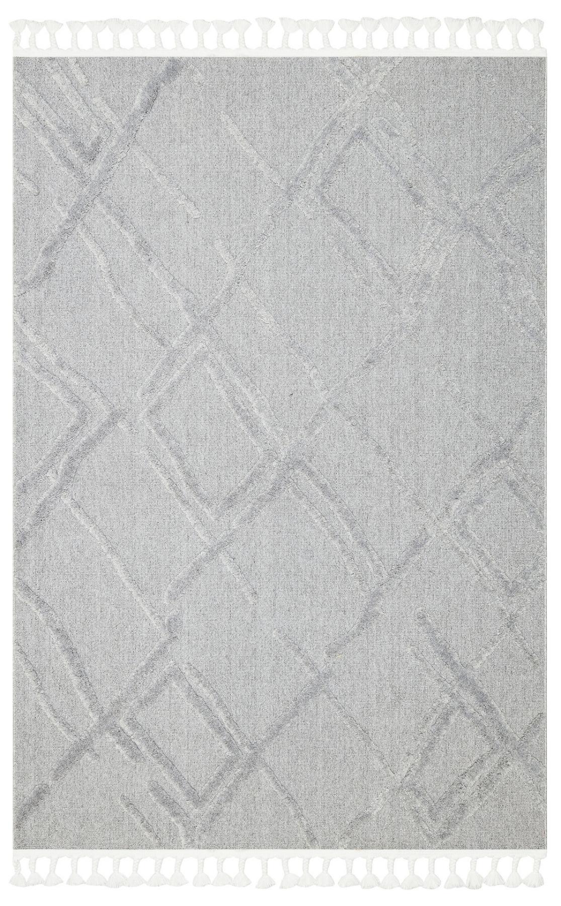 Eko Halı Terazzo TRZ03 Gri 10 mm Polyester İnce Dikdörtgen Makine Dokuma Salon Halısı 160x230 cm