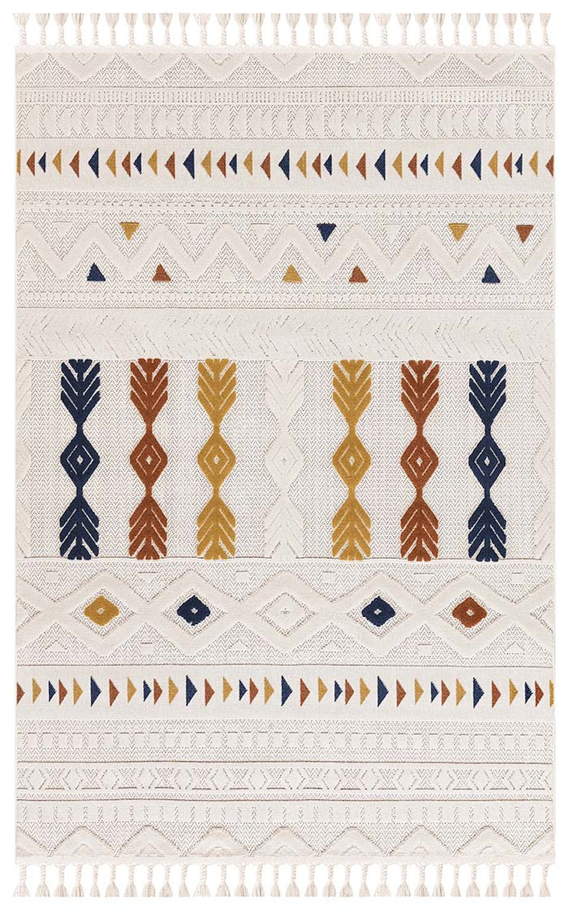 İpek Mekik Halı Pien 1757A Çok Renkli 10 mm Polyester Yıkanabilir İnce Kaymaz Pamuk Taban Dikdörtgen Makine Dokuma Antre-Çocuk Odası-Salon-Yatak Odası Halısı 140x200 cm
