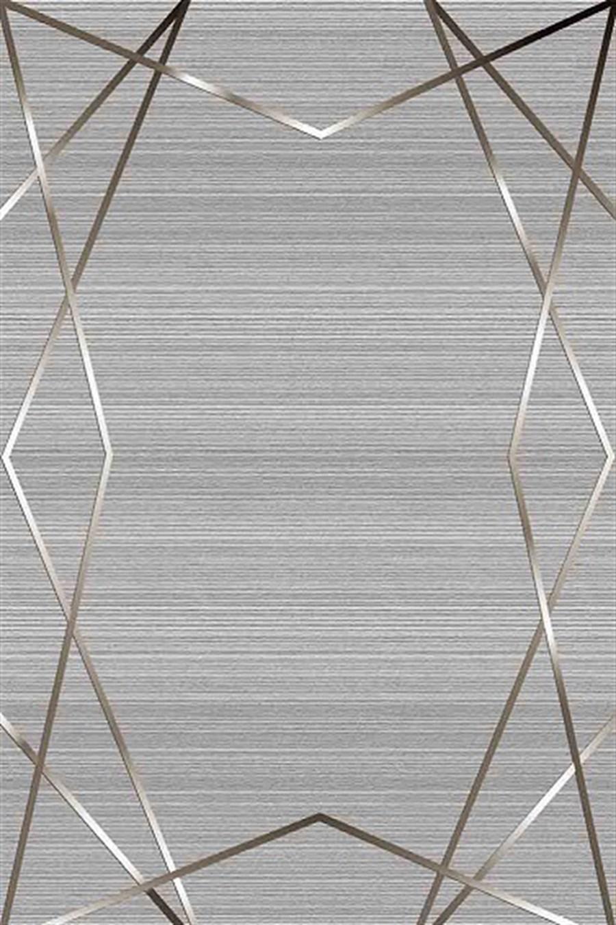 Kreasyon Halı Pandora 2716 Gri 5 mm Polyester Yıkanabilir İnce Kaymaz Pamuk Taban Dikdörtgen Makine Dokuma Salon Halısı 200x300 cm