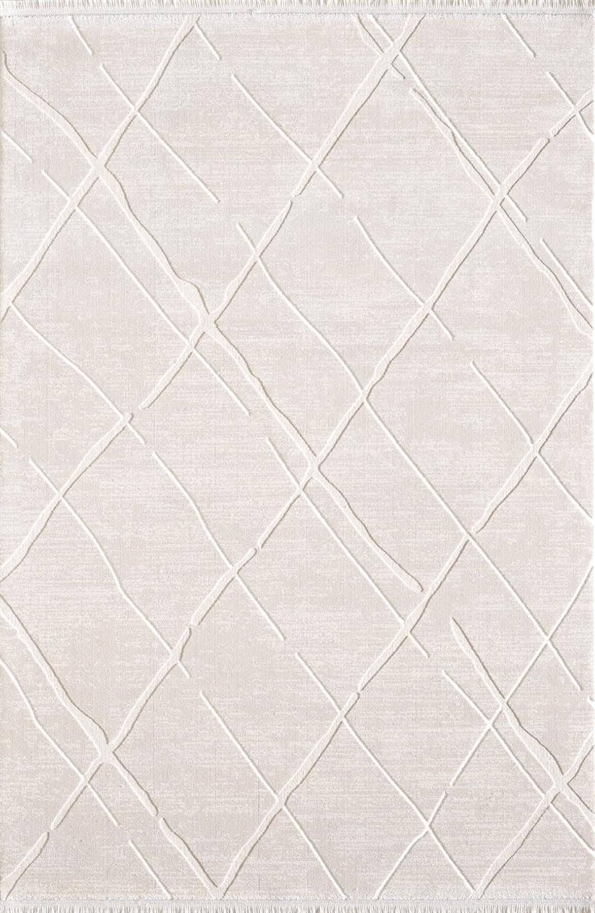 Artemis Halı Murano 6430C Bej 11 mm Akrilik Yıkanabilir İnce Kaymaz Jüt Taban Dikdörtgen Makine Dokuma Salon Halısı 100x300 cm