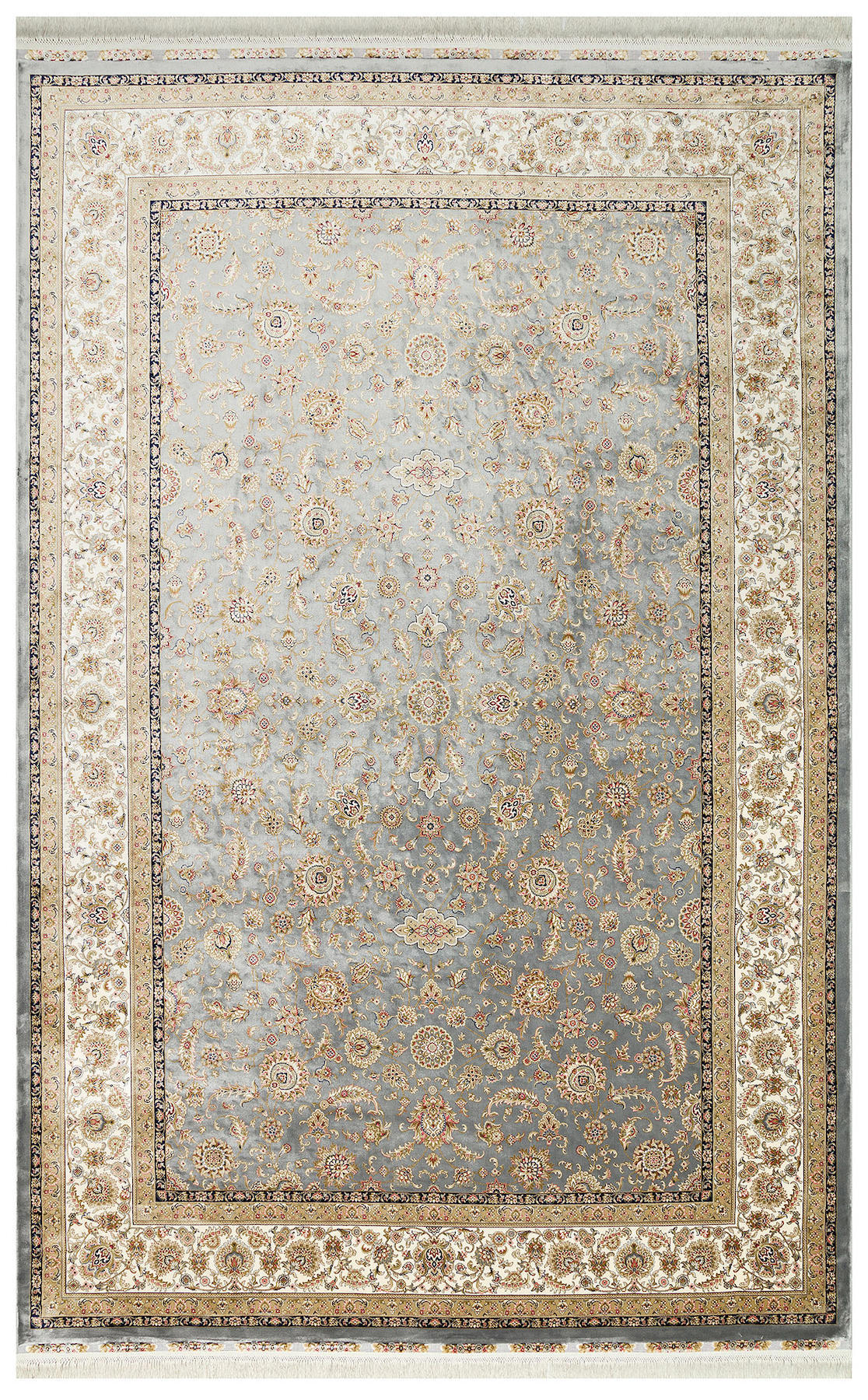 Eko Halı Isfahan ISF03 Krem 10 mm Viskon Antibakteriyel Yıkanabilir Orta Kaymaz Dikdörtgen Makine Dokuma Salon Halısı 200x290 cm