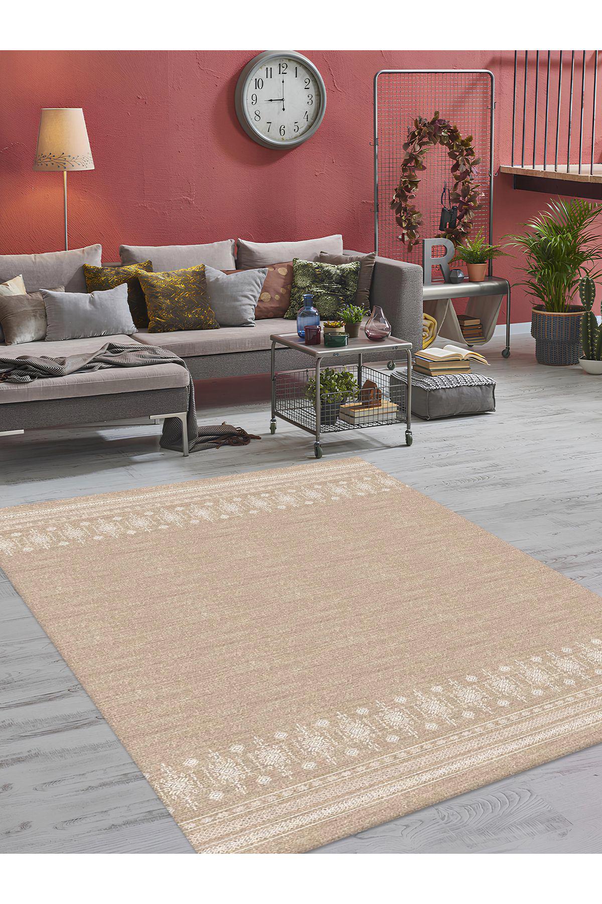İnspira Gri 12 mm Polyester Kaymaz Taban Dikdörtgen Halı 80x120 cm