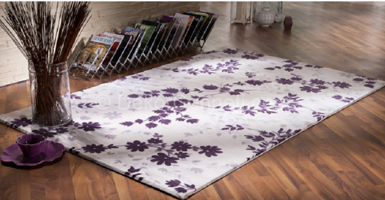 Bellona Egos 0592 Çok Renkli Kalın Şönil Taban Çiçek Desenli Dikdörtgen Makine Dokuma Salon Halısı 140x220 cm