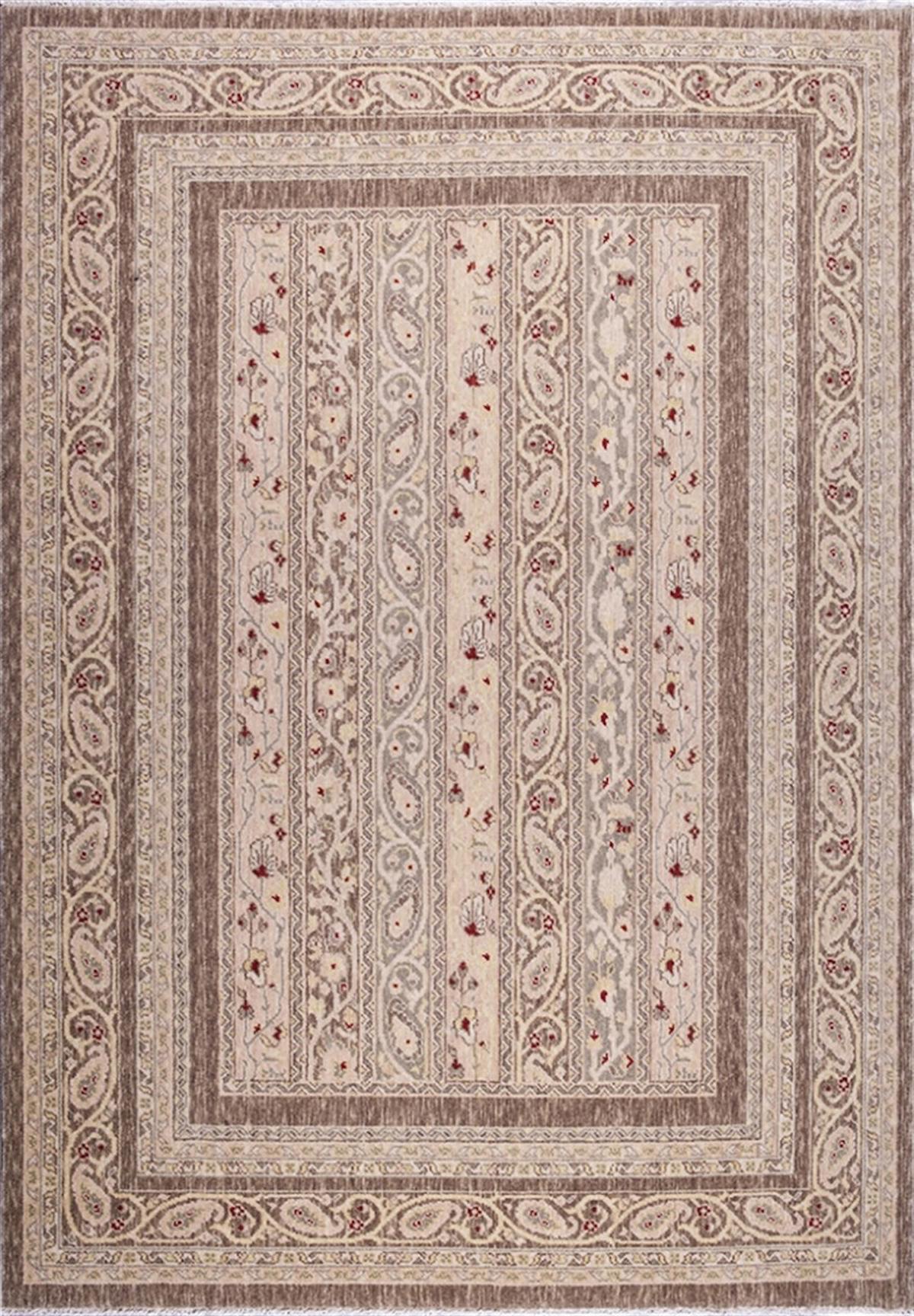 Crea Halı 8018 Vizon 10 mm Bambu Yıkanabilir Orta Dikdörtgen Makine Dokuma Salon Halısı 160x230 cm