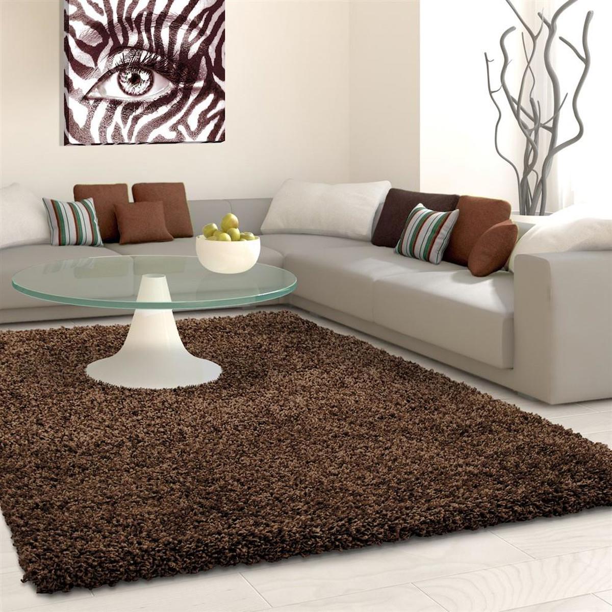 Red Halı Kahverengi 30 mm Polipropilen Toz Tutmaz Yıkanabilir Kalın Kaymaz Dikdörtgen Makine Dokuma Salon Halısı 100x300 cm