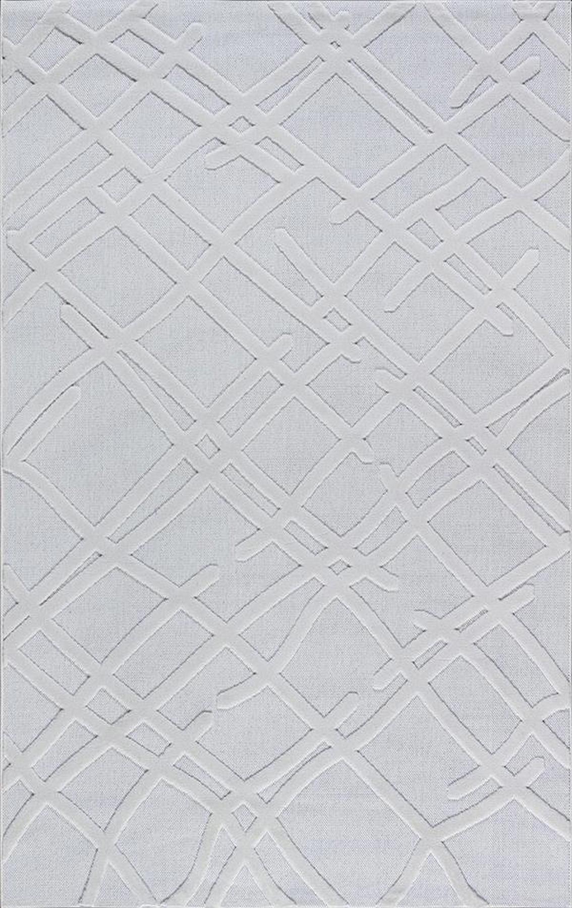 Merinos Launge 65151 Gri 6 mm Polyester Yıkanabilir İnce Kaymaz Dikdörtgen Makine Dokuma Salon Halısı 120x300 cm