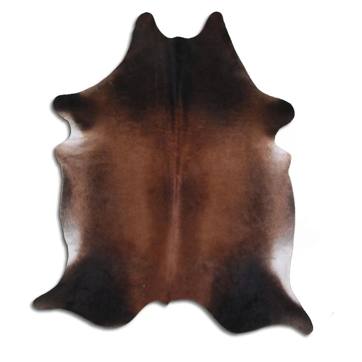 Fiesta Leather Art 64646 Krem 51 mm Deri Toz Tutmaz Yıkanabilir İnce Kaymaz Deri Taban Oval Makine Dokuma Salon Halısı 140x160 cm