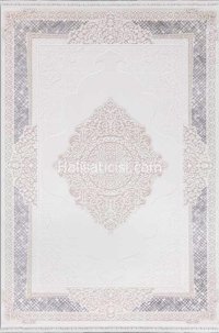 Flora Halı Avangard 6046A Çok Renkli 4 mm Bambu-Viskon Silinebilir Yıkanabilir Dikdörtgen Makine Dokuma Salon Halısı 160x230 cm