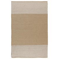 Giz Home Bej 0.6 mm Çift Taraflı İnce Jüt Taban Dikdörtgen El Dokuması Salon Halısı 100x150 cm