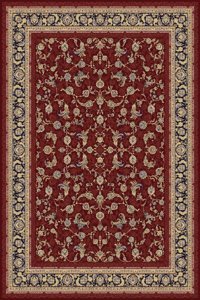 Tuğra Halı Sümer SM09 Kırmızı 5 mm Polyester Yıkanabilir İnce Dikdörtgen Makine Dokuma Salon Halısı 120x180 cm