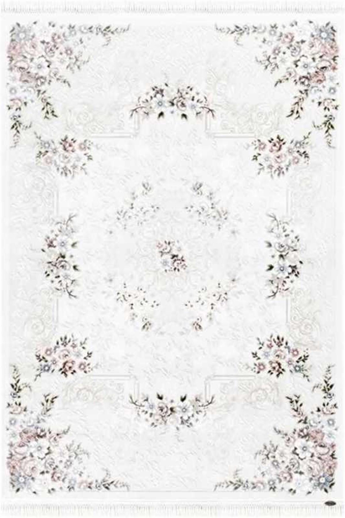 Dinarsu Kapadokya 15821 Krem 10 mm Akrilik Silinebilir Yıkanabilir Orta Kaymaz Dikdörtgen Makine Dokuma Oturma Odası Halısı 140x200 cm