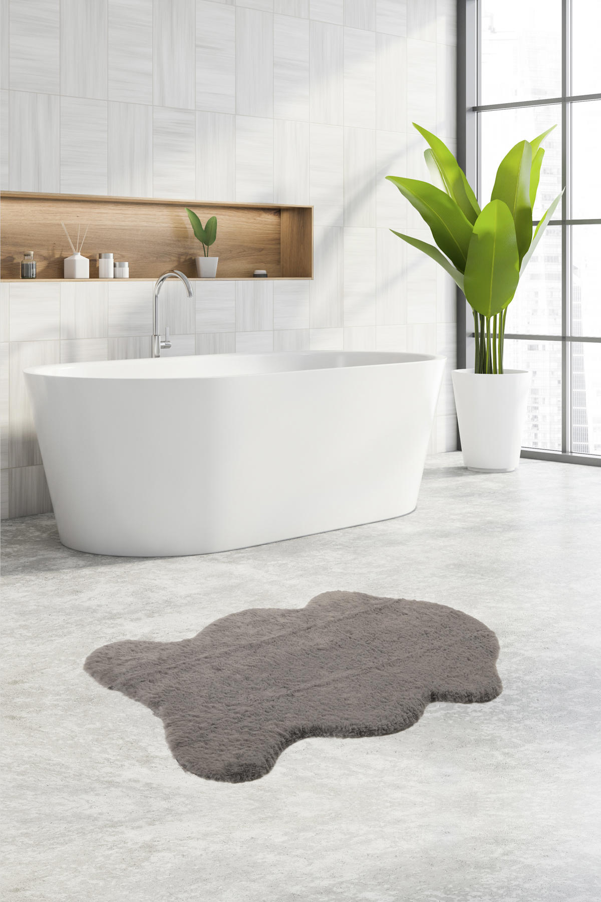 Özdilek Krem Polyester Yumuşak Yıkanabilir İnce Kaymaz Deri Taban Makine Dokuma Salon Halısı 240x340 cm