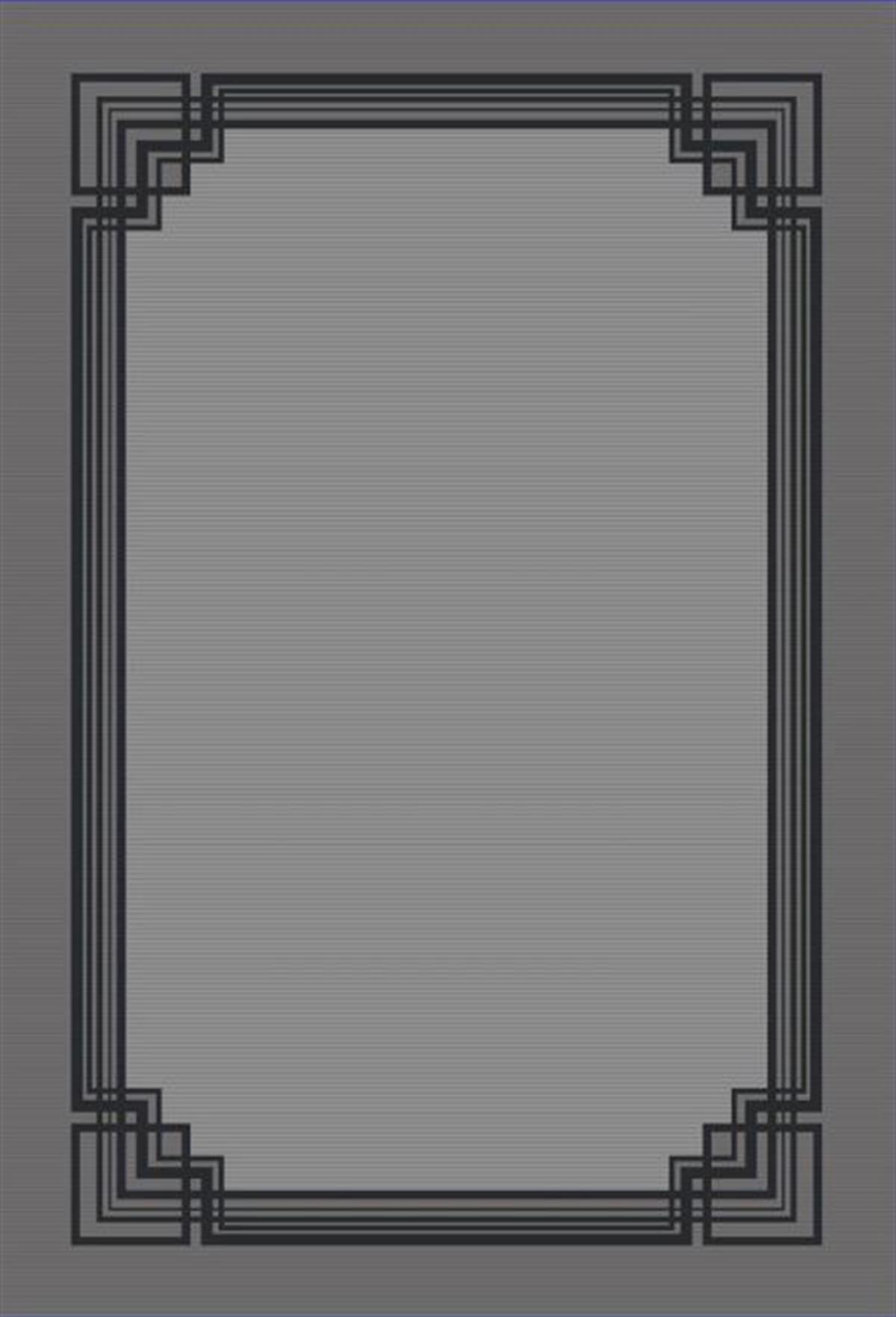 Elexsus Ruby 3061 Gri 7 mm Viskon Silinebilir Yıkanabilir Orta Kaymaz Dikdörtgen Makine Dokuma Oturma Odası-Salon Halısı 120x180 cm