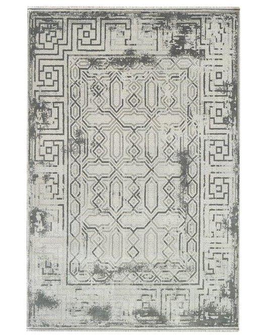 Artemis Halı Luke Irwin 0841B Antrasit Akrilik Yıkanabilir İnce Kaymaz Jüt Taban Dikdörtgen Makine Dokuma Salon Halısı 80x300 cm