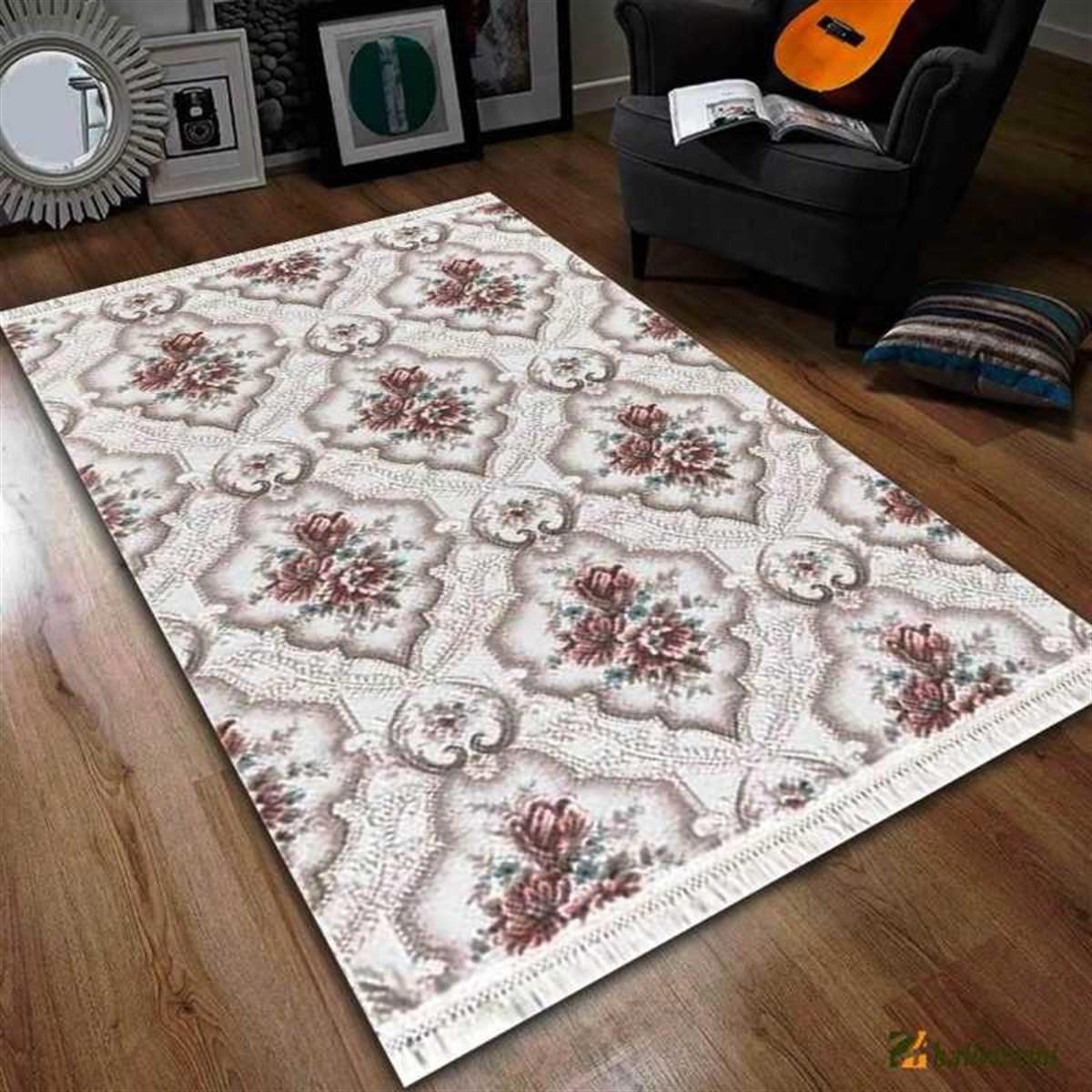 Dinarsu Viyana VY008 Vizon 12 mm Akrilik Antialerjenik Yıkanabilir Orta Kaymaz Dikdörtgen Makine Dokuma Oturma Odası Halısı 120x180 cm