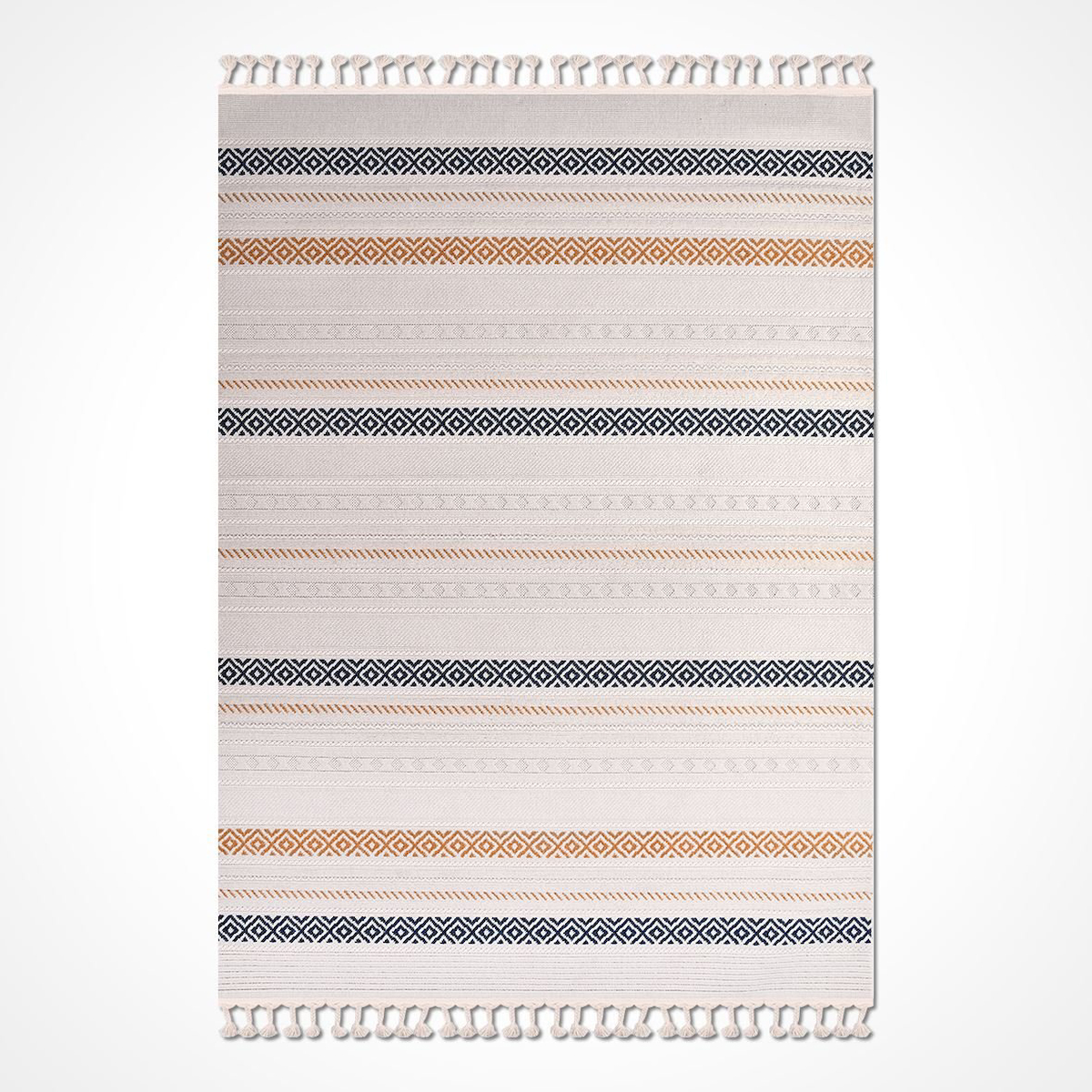 Crea Halı Liza 18504 Krem 10 mm Polyester Toz Tutmaz Yıkanabilir Orta Dikdörtgen Makine Dokuma Salon Halısı 80x400 cm