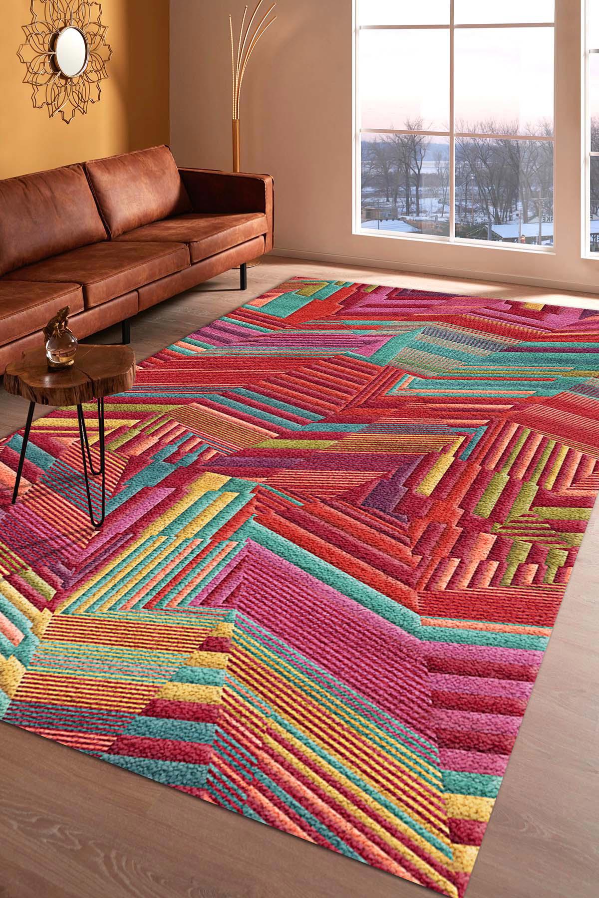 Latte Dizayn Aubrees Krem 0.5 mm Pamuk Yıkanabilir İnce Kaymaz Jüt Taban Dikdörtgen Makine Dokuma Salon Halısı 160x230 cm