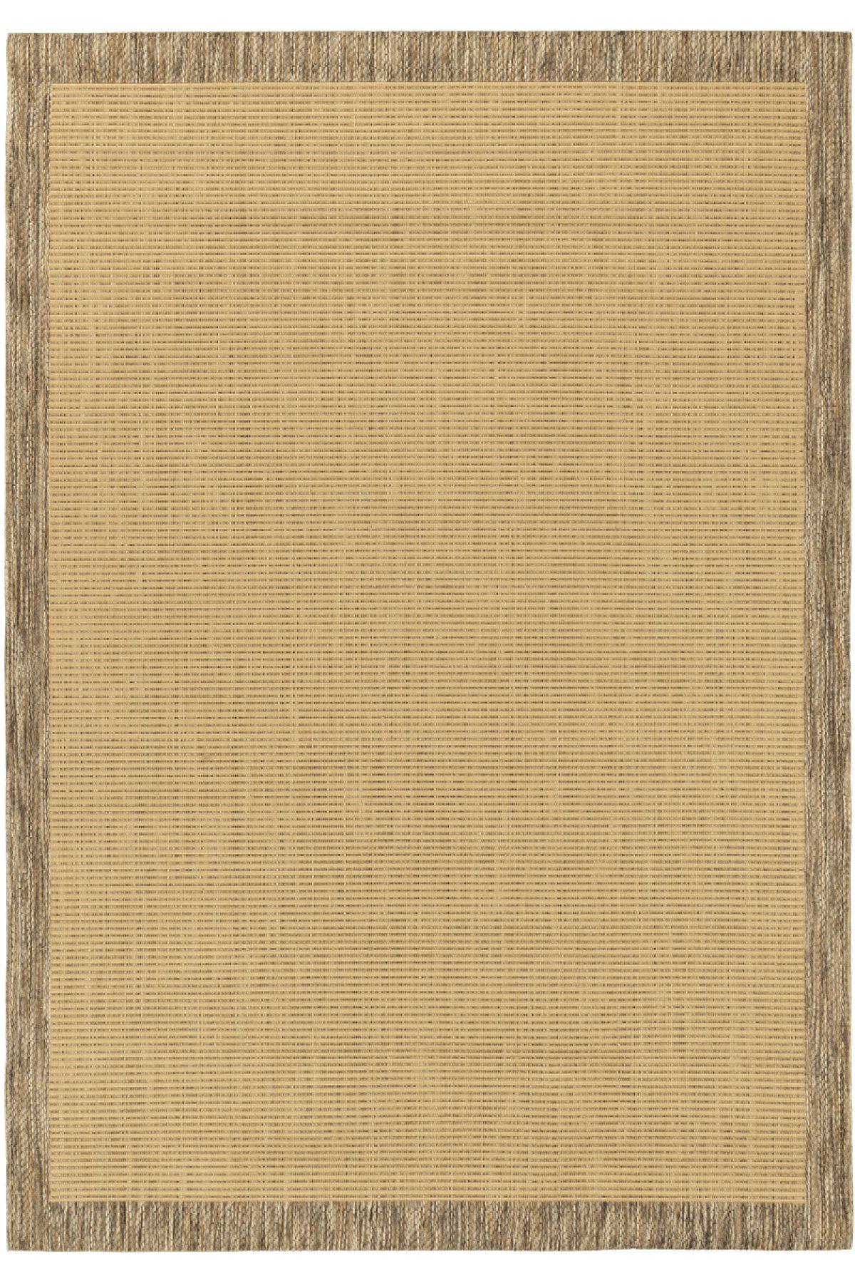 Tuğra Halı Asia AS04 Kahverengi 4 mm Polyester Hav Tutmaz-Toz Tutmaz Yıkanabilir İnce Kaymaz Dikdörtgen İç ve Dış Mekan Halısı 140x200 cm