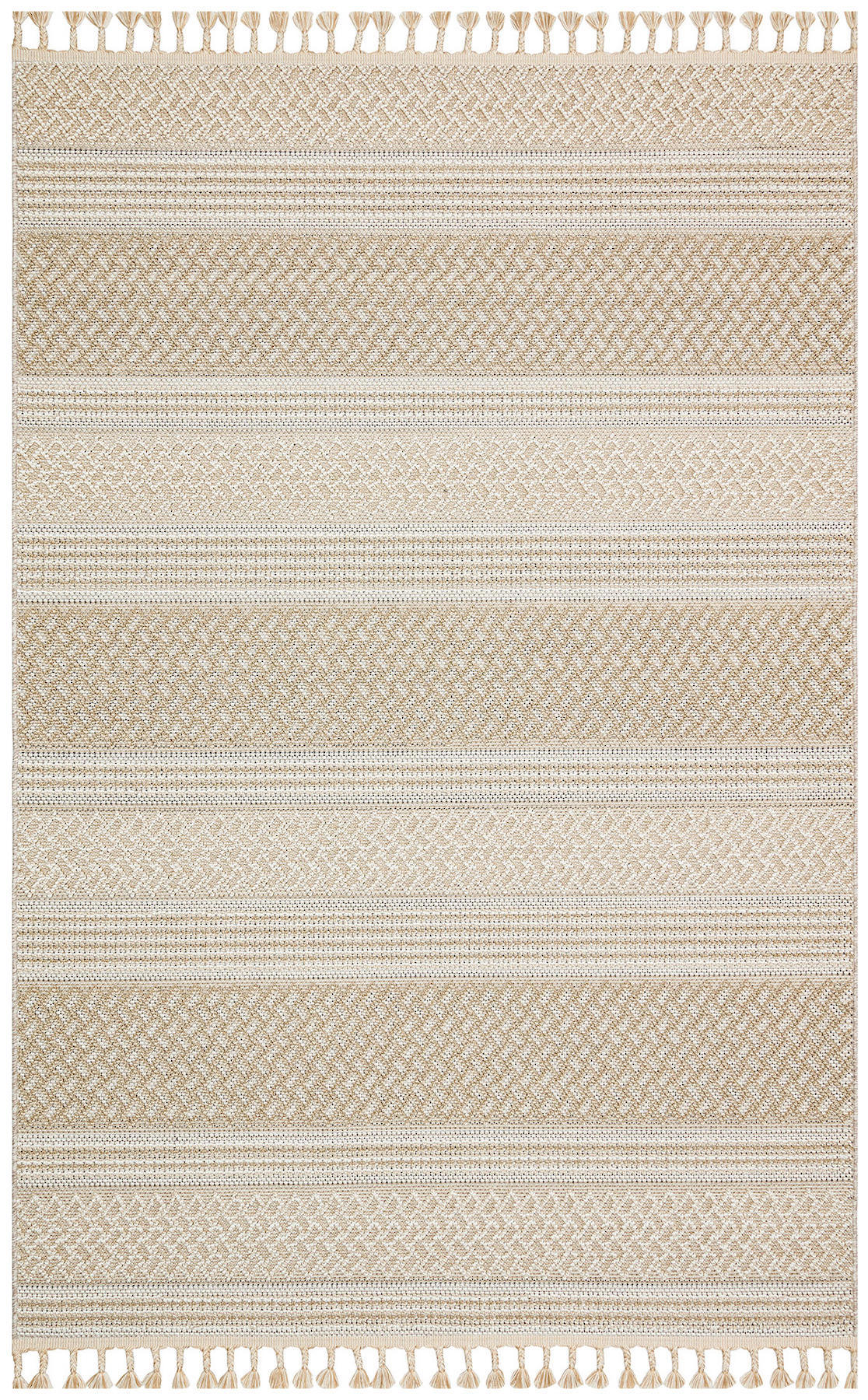 Eko Halı Soho SH05 Bej 10 mm Polipropilen Antialerjenik İnce Kaymaz Dikdörtgen Makine Dokuma Salon-Yatak Odası Halısı 120x160 cm