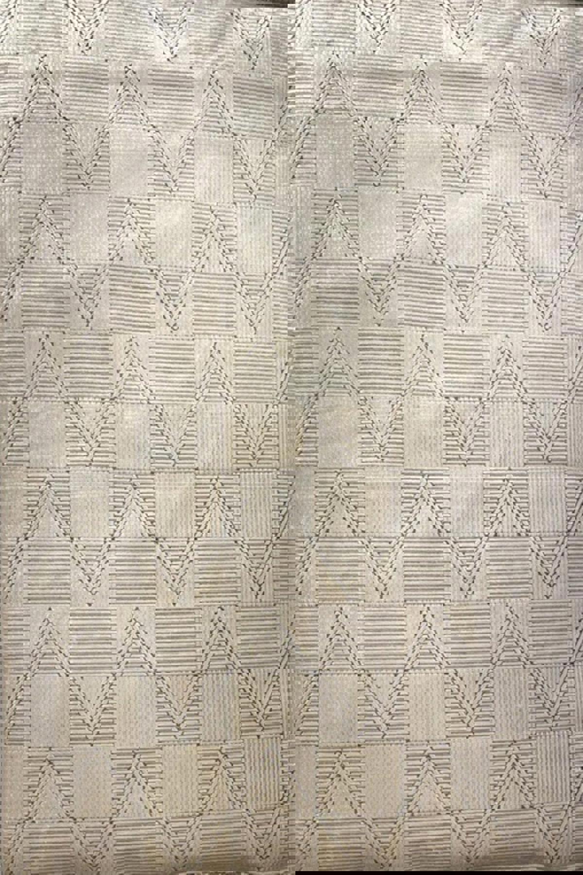 Merinos Craft Aries Krem 3 mm Akrilik Antibakteriyel Yıkanabilir İnce Kaymaz Dikdörtgen Makine Dokuma Salon Halısı 120x180 cm