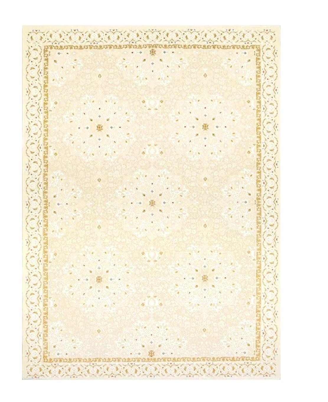 Pierre Cardin Venice 2728C Kahverengi - Krem 12 mm Akrilik Yumuşak Yıkanabilir Kalın Kaymaz Dikdörtgen Makine Dokuma Salon Halısı 160x230 cm