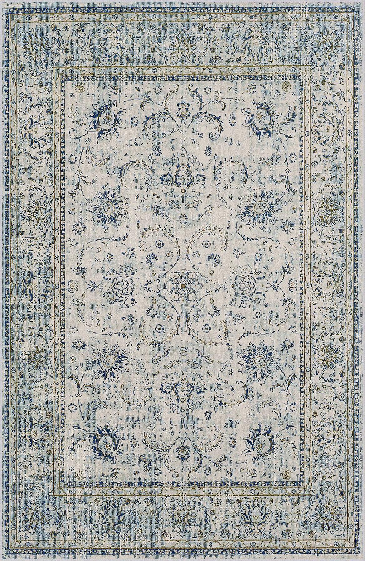 Rovigo Home RVG0797 Lacivert-Vizon 8 mm Polyester Antibakteriyel-Leke Tutmaz-Toz Tutmaz Yıkanabilir İnce Kaymaz Dot Taban Dikdörtgen Makine Dokuma Salon Halısı 100x150 cm