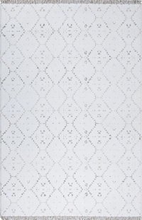 Sanat Halı Lora Plus 3741 Mavi 7 mm Pamuk Antibakteriyel Yıkanabilir Kalın Kaymaz Lateks Taban Dikdörtgen Makine Dokuma Salon Halısı 80x200 cm
