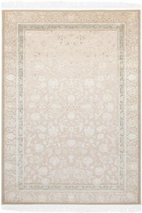 La Boutique Nilüfer NF05 Krem 7 mm Viskon Toz tutmaz Yıkanabilir İnce Kaymaz Dikdörtgen Makine Dokuma Salon Halısı 80x500 cm