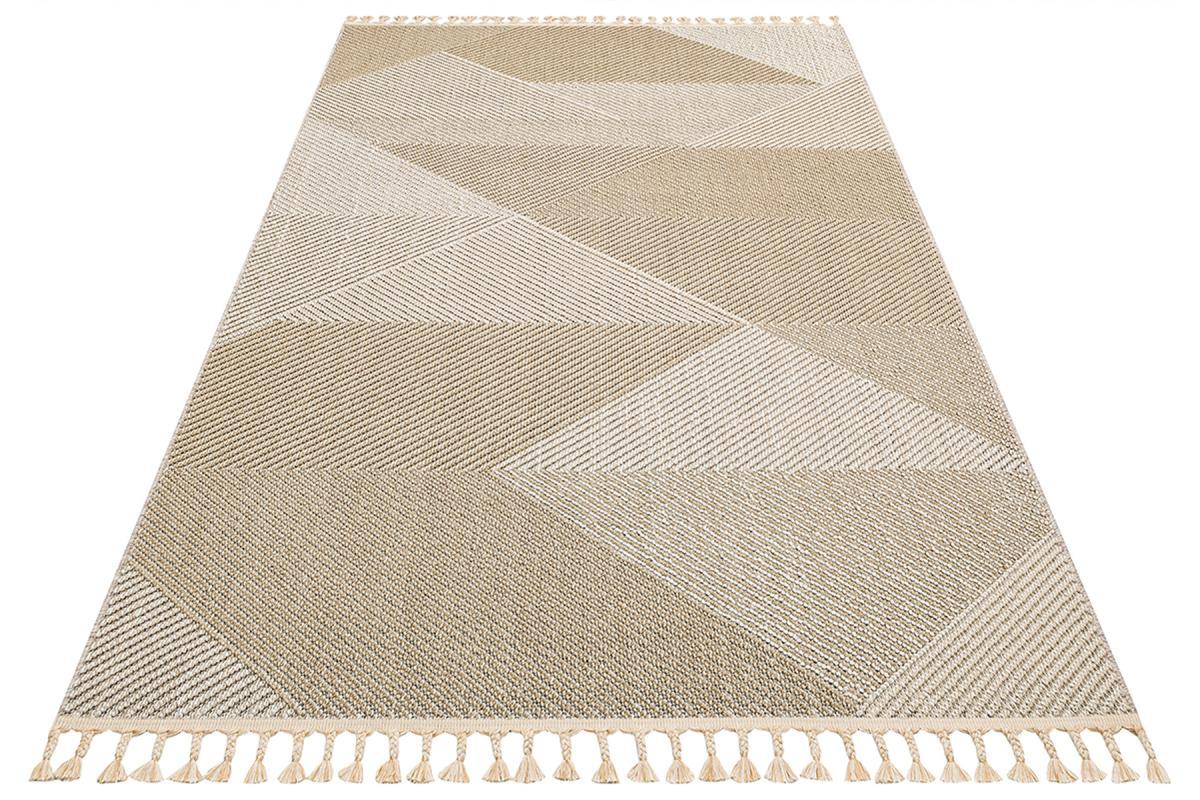 Eko Halı Soho SH08 Krem 10 mm Polyester İnce Dikdörtgen Makine Dokuma Salon Halısı 160x230 cm