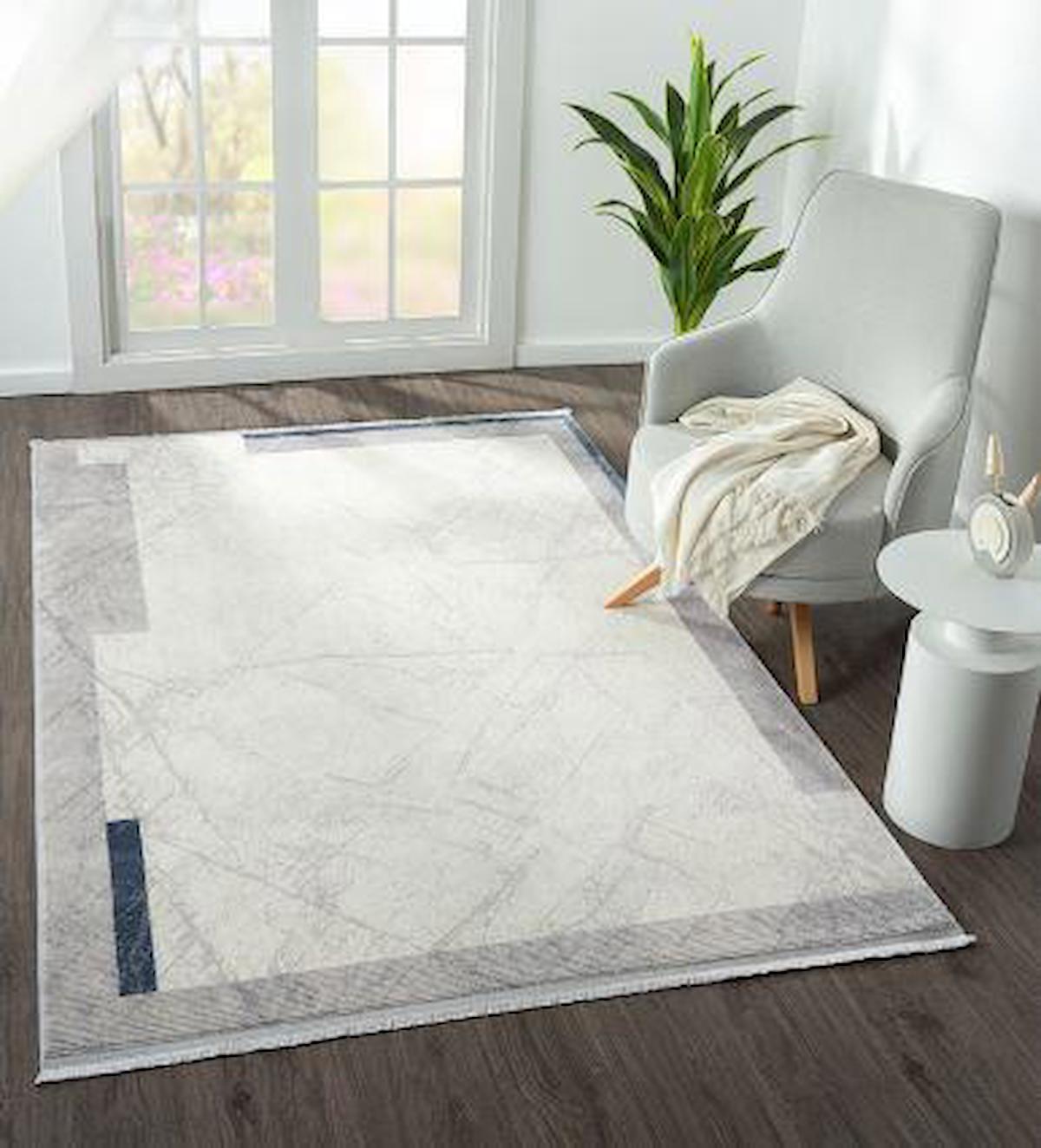 Çam Halı Scarlet SC006G Lacivert 11 mm Akrilik Silinebilir Yıkanabilir Orta Dikdörtgen Makine Dokuma Salon Halısı 100x150 cm