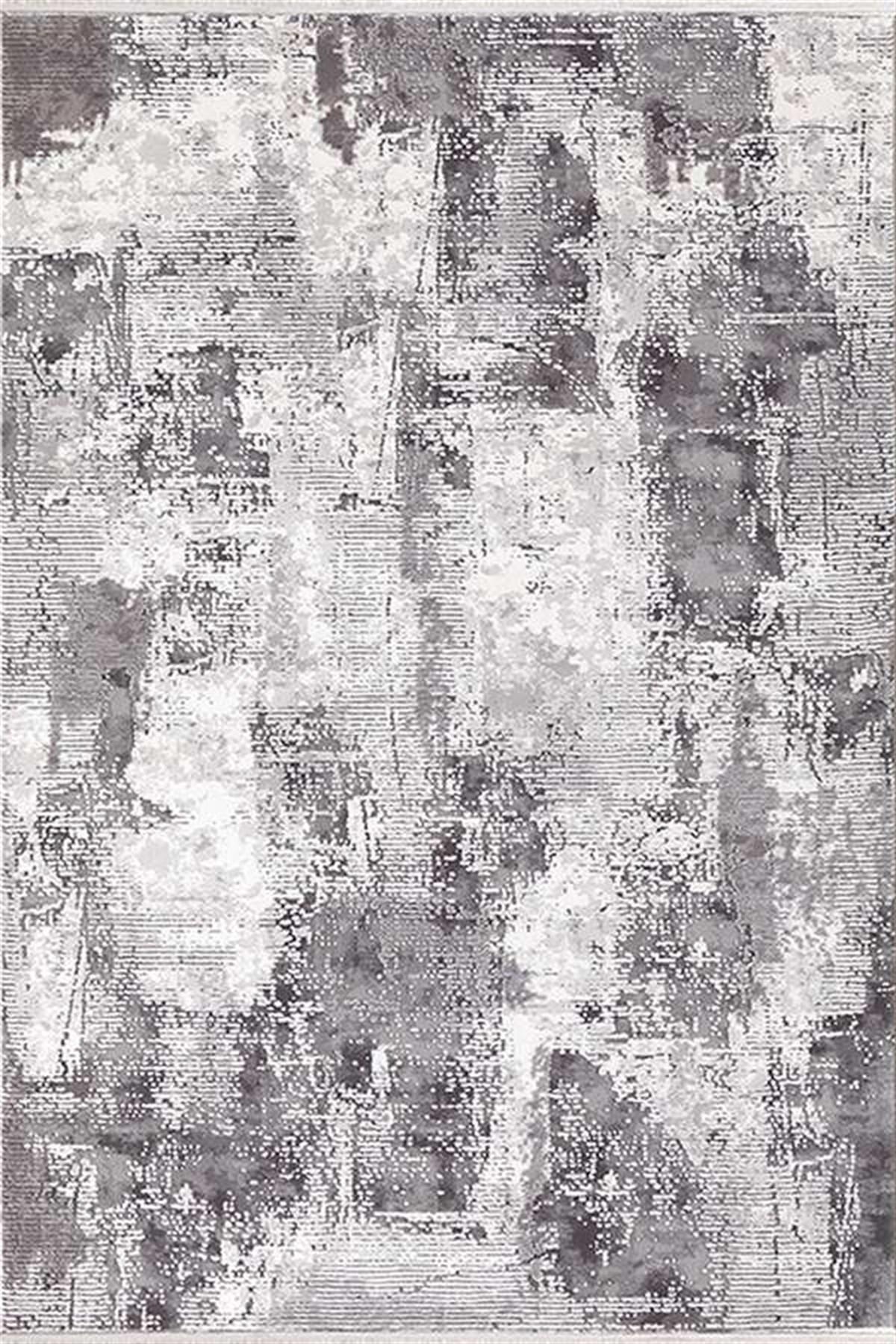 Efsane Halı Astra 31986 Gri 13 mm Akrilik Silinebilir Yıkanabilir Kalın Kaymaz Dikdörtgen Makine Dokuma Oturma Odası Halısı 100x150 cm