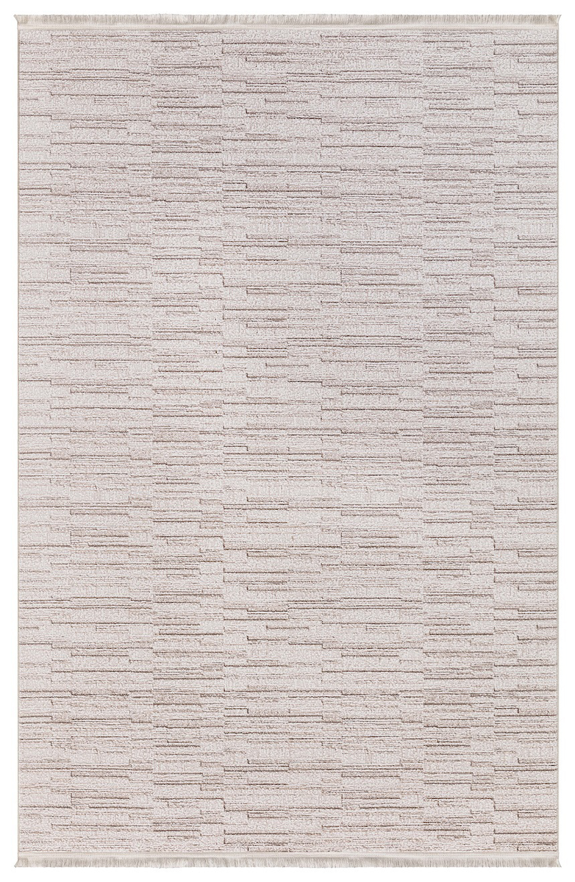 İpek Mekik Halı Kazaz 2317A Krem 8 mm Akrilik Yıkanabilir Orta Kaymaz Pamuk Taban Geometrik Dikdörtgen Makine Dokuma Antre-Çocuk Odası-Salon-Yatak Odası Halısı 100x150 cm