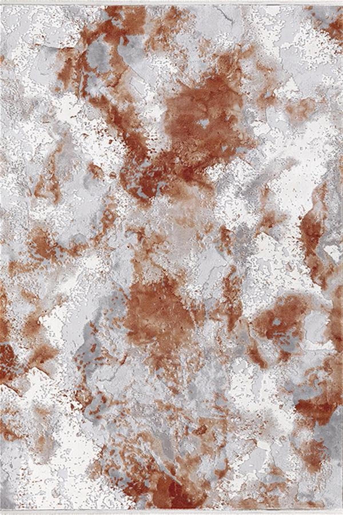 Efsane Halı Astra 31978 Turuncu 13 mm Akrilik Silinebilir Yıkanabilir Kalın Kaymaz Dikdörtgen Makine Dokuma Salon Halısı 140x200 cm