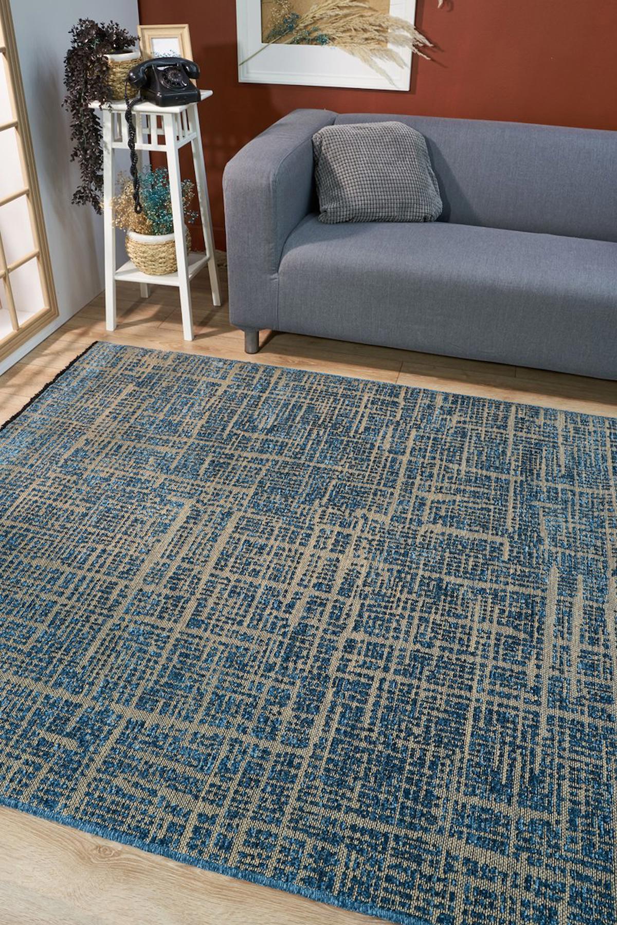 Apex Gloria 4016 Krem Viskon Yıkanabilir İnce Kaymaz Dikdörtgen Makine Dokuma Salon Halısı 50x80 cm