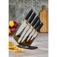 Cooker Cam Standlı 6 Parça Bıçak Seti Gold