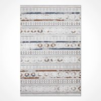 Crea Halı Valera 7821AK Krem 8 mm Akrilik Toz Tutmaz Yıkanabilir Orta Dikdörtgen Makine Dokuma Salon Halısı 80x300 cm