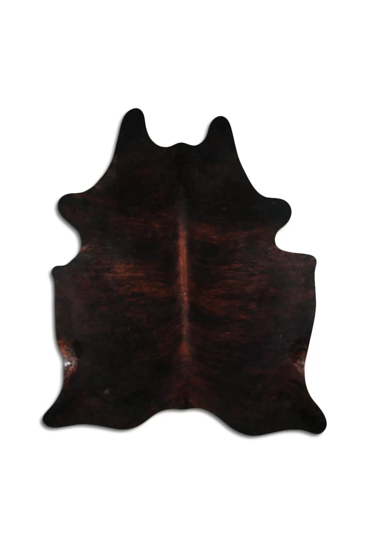 Fiesta Leather Art 98535 Çok Renkli 51 mm Deri Toz Tutmaz Yıkanabilir İnce Kaymaz Deri Taban Oval Makine Dokuma Salon Halısı 120x160 cm