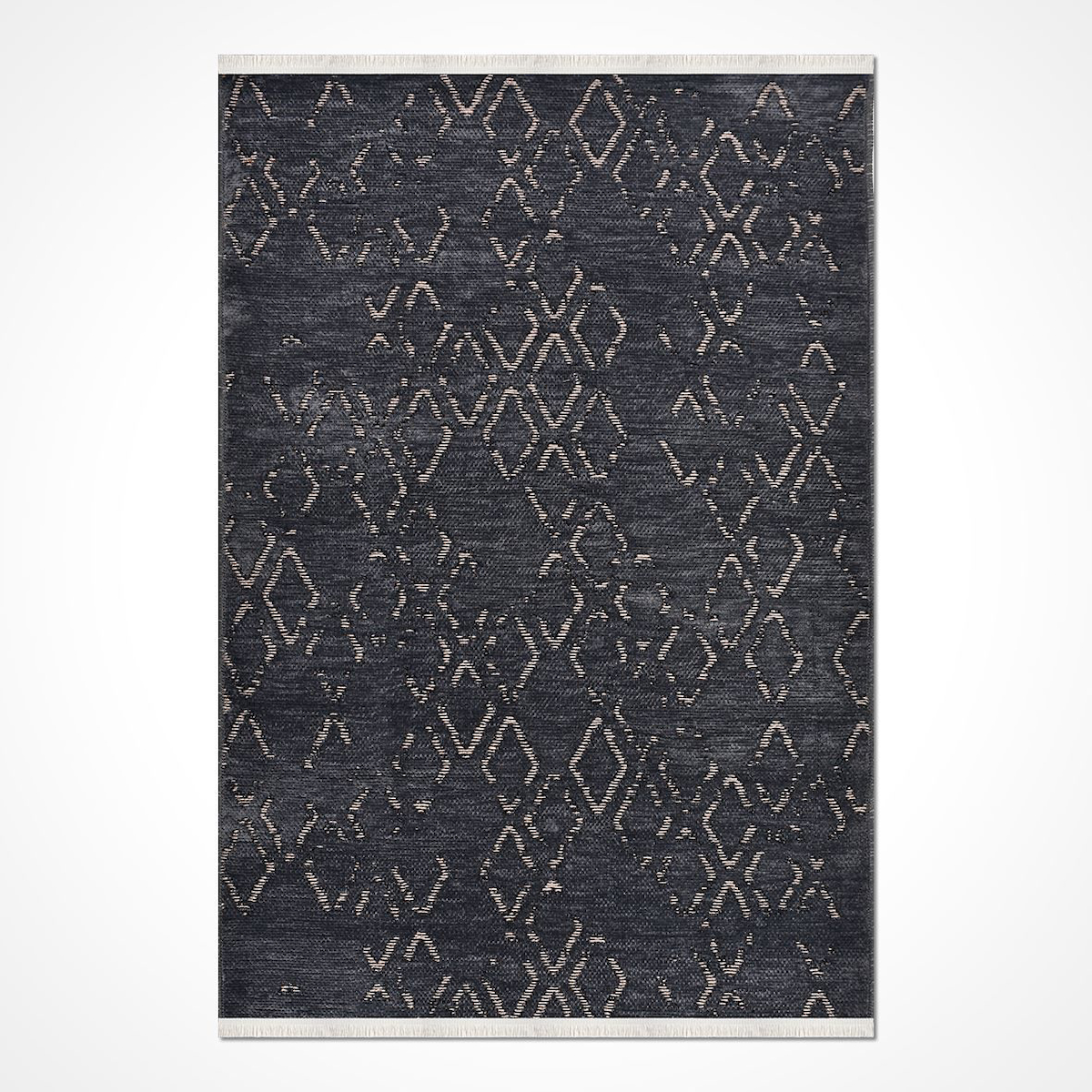 Crea Halı Asil 8316S Çok Renkli 7 mm Pamuk-Polyester Toz Tutmaz Yıkanabilir Orta Dikdörtgen Makine Dokuma Salon Halısı 80x200 cm