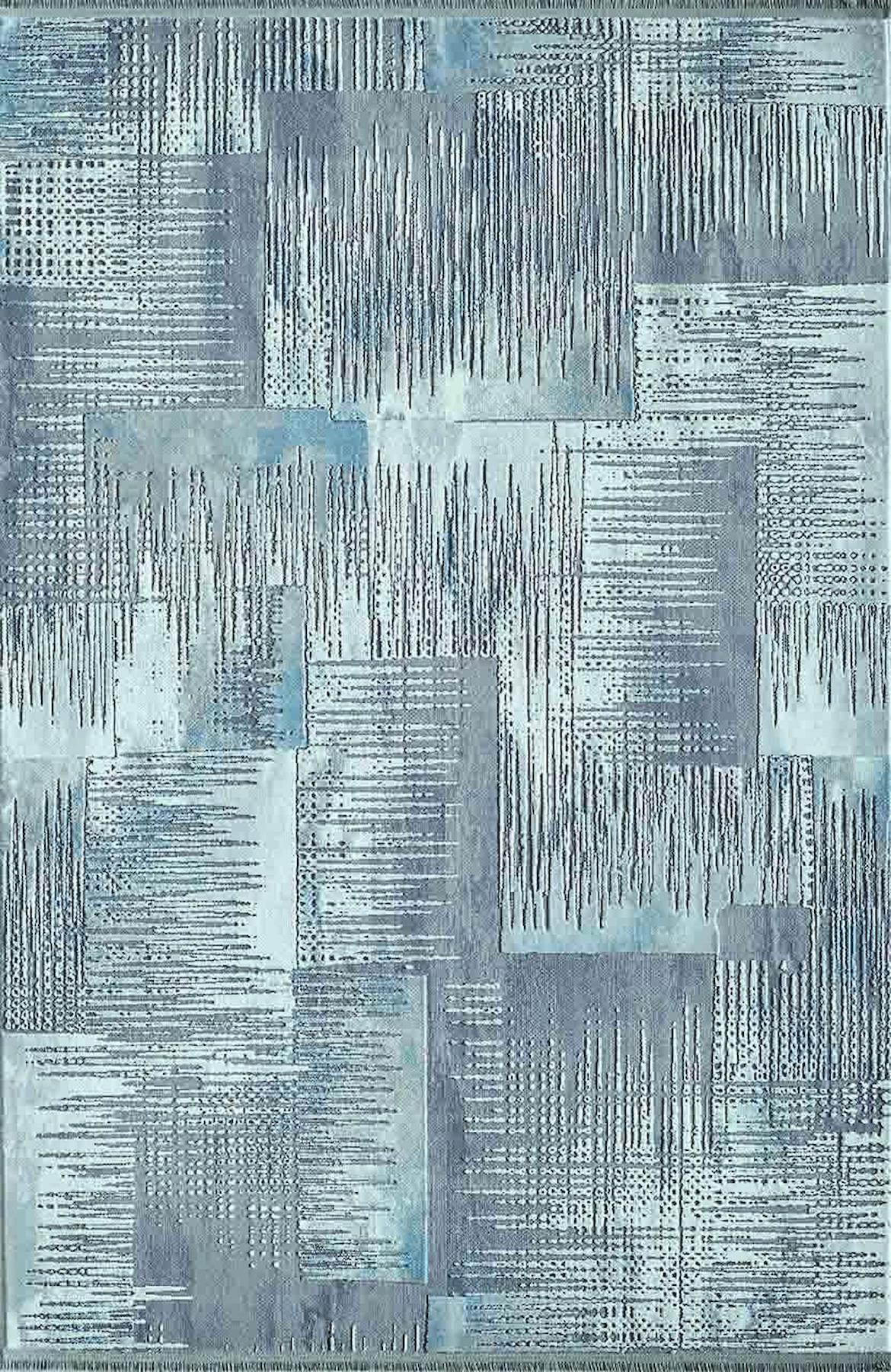 Artemis Halı Artex 09150A Çok Renkli Polyester Yıkanabilir İnce Kaymaz Jüt Taban Dikdörtgen Makine Dokuma Salon Halısı 80x150 cm