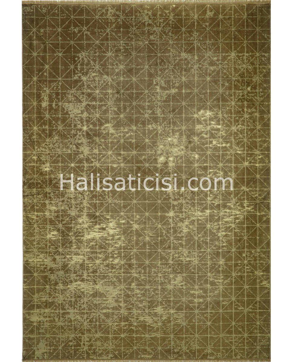 Gümüşsuyu Deco Diamond 11792 Yeşil 4 mm Polyester Toz Tutmaz Yıkanabilir İnce Kaymaz Dikdörtgen Makine Dokuma Salon Halısı 80x500 cm