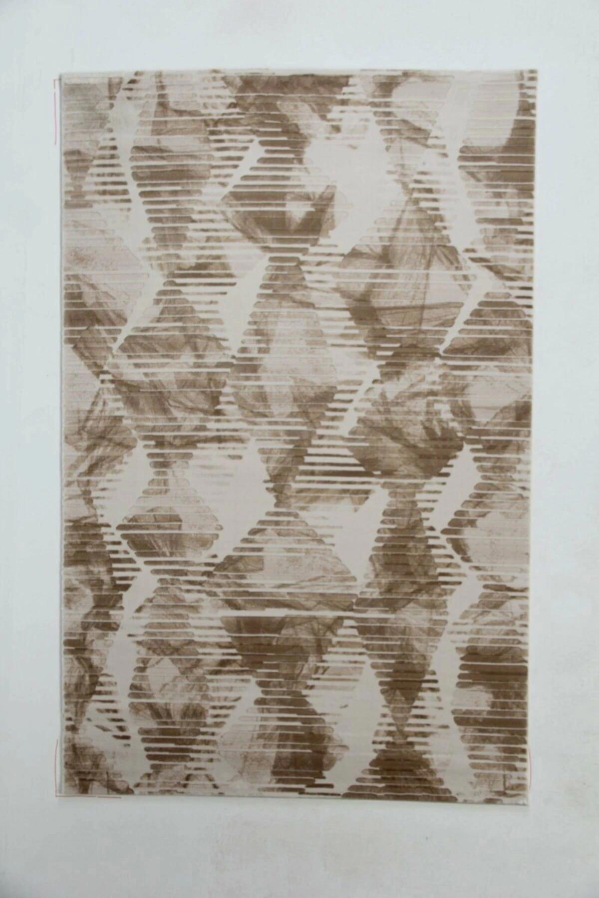 Gümüşsuyu Laura 7503 Kahverengi 12 mm Akrilik Yumuşak Yıkanabilir İnce Kaymaz Dikdörtgen Makine Dokuma Salon Halısı 160x230 cm