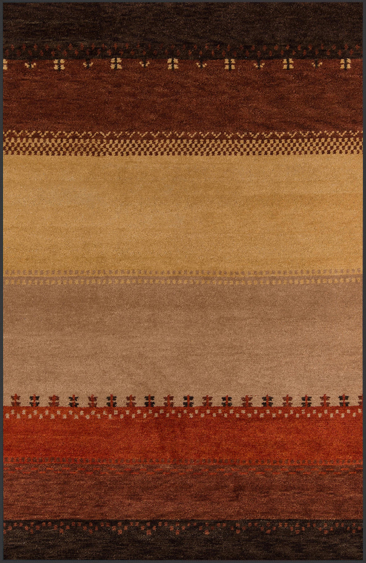 Rovigo Home RVG1130 Çok Renkli 8 mm Polyester Leke Tutmaz-Toz Tutmaz Yıkanabilir İnce Kaymaz Dot Taban Dikdörtgen Makine Dokuma Salon Halısı 120x180 cm