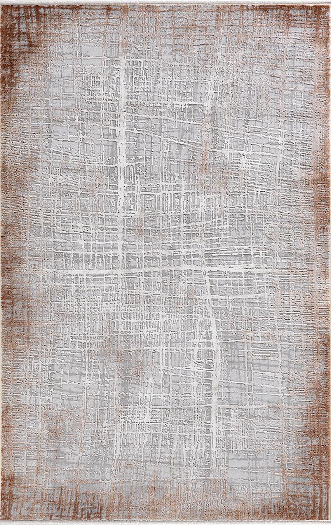 Merinos Therapy 19116 Çok Renkli 12 mm Viskon Yumuşak Yıkanabilir Kalın Kaymaz Dot Taban Dikdörtgen Makine Dokuma Salon Halısı 100x150 cm