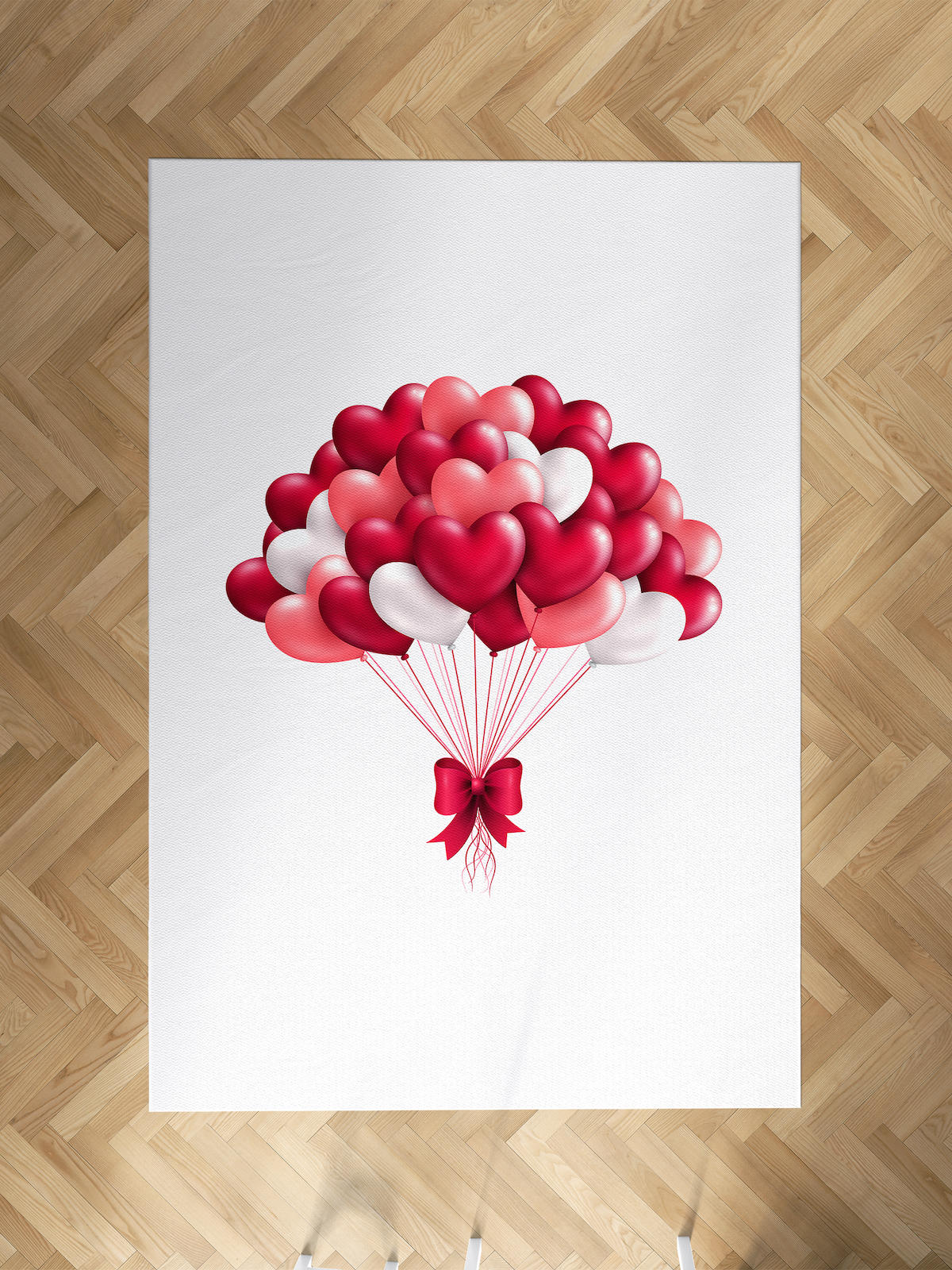 Mekta Home Balon-Fiyonk Krem 10 mm Antibakteriyel Yıkanabilir İnce Kaymaz Dot Taban Dikdörtgen Makine Dokuma Çocuk Odası Halısı 80x600 cm