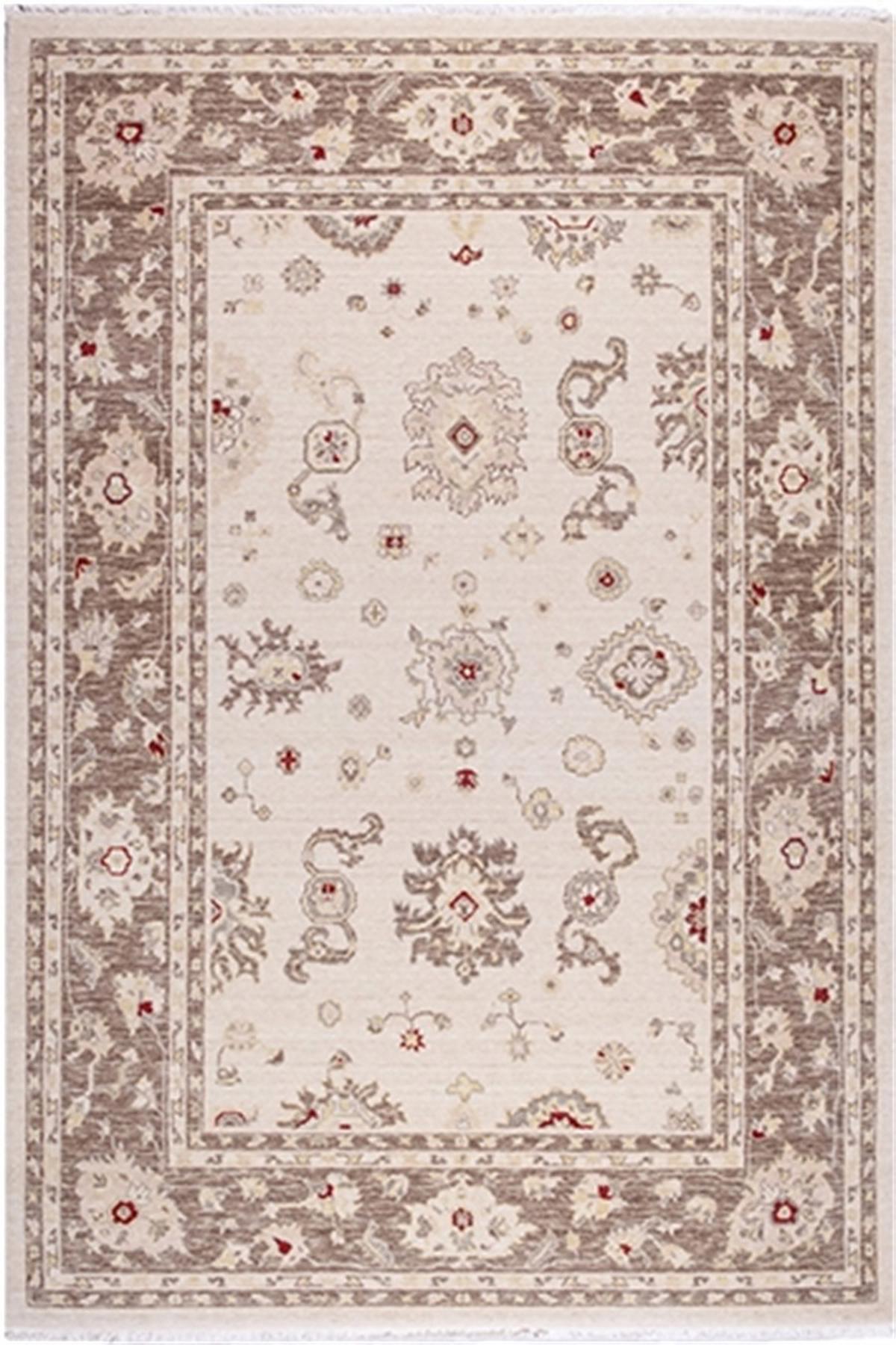Crea Halı 8003 Krem 10 mm Bambu Yıkanabilir Orta Dikdörtgen Makine Dokuma Salon Halısı 100x200 cm