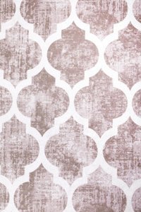 Dijidekor Maça Bej 6 mm Polyester Yıkanabilir Orta Kaymaz Dot Taban Dikdörtgen Makine Dokuma Salon Halısı 80x150 cm