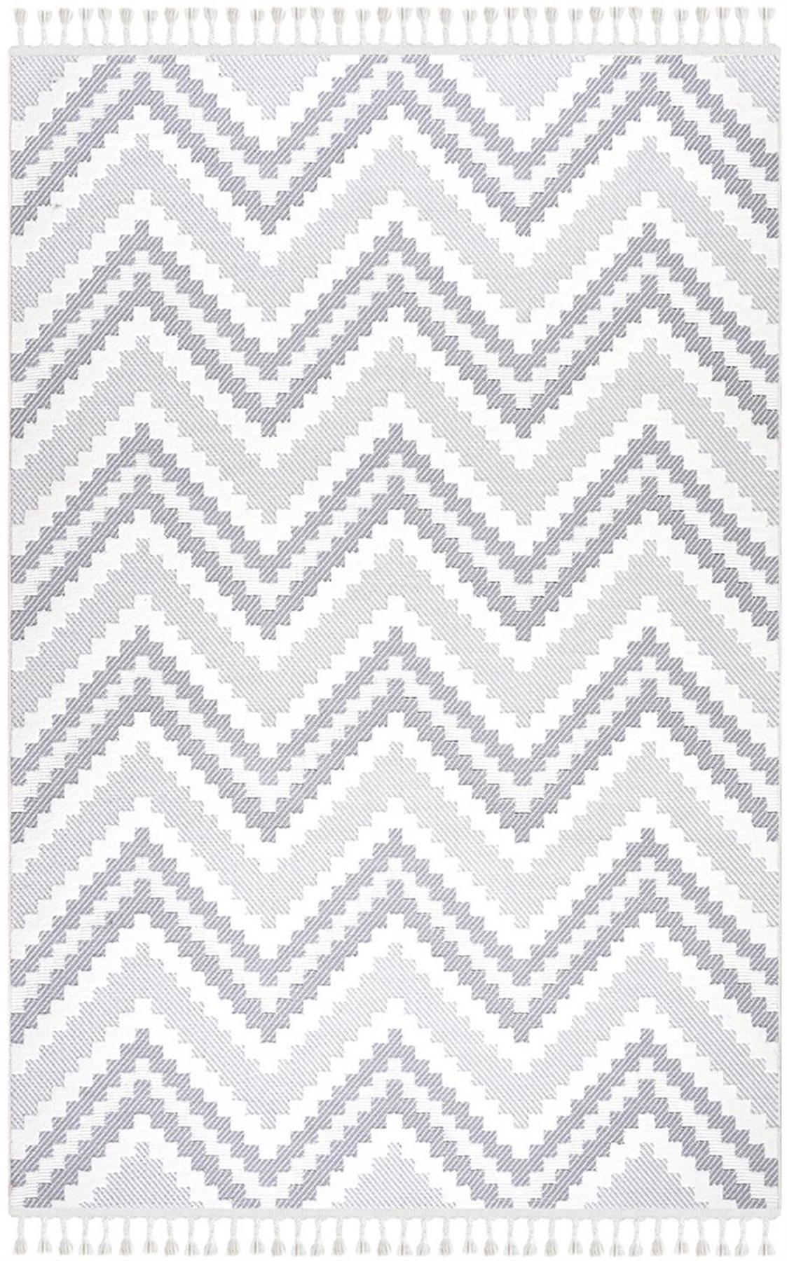 İpek Mekik Halı Lupin 18553 Gri 10 mm Polyester Yıkanabilir Orta Kaymaz Pamuk Taban Dikdörtgen Antre-Çocuk Odası-Salon-Yatak Odası Halısı 180x350 cm